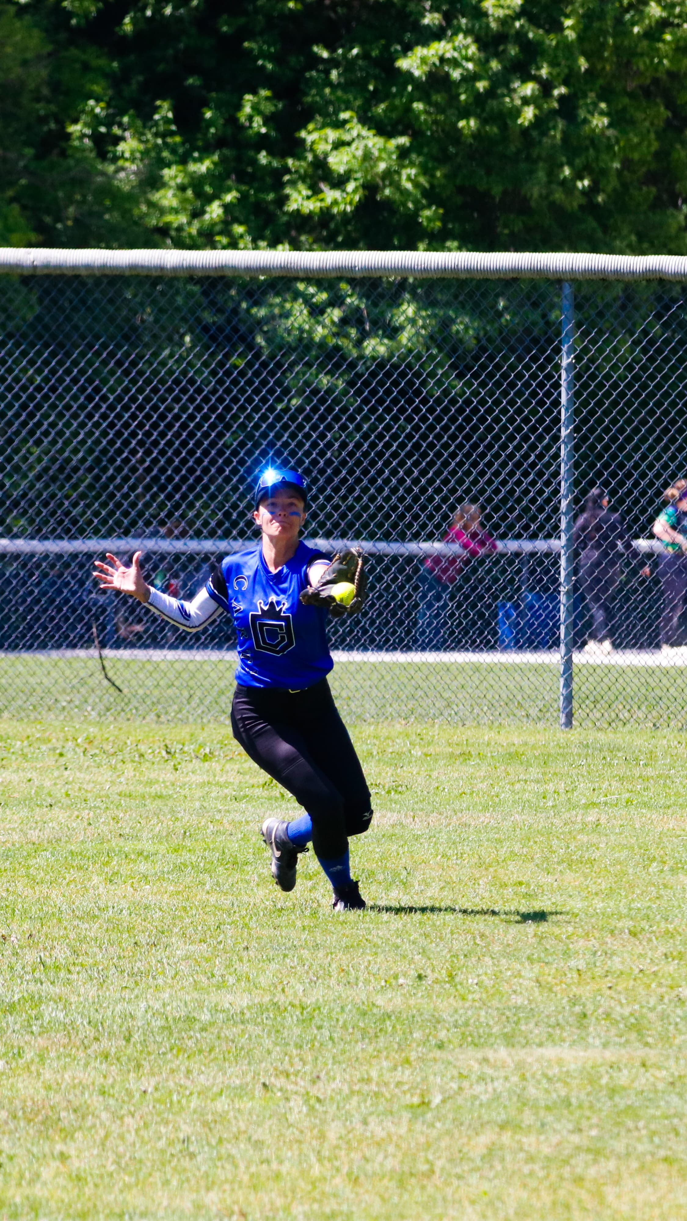 Fielding in front
